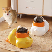 Interactive Duck-Shaped Pet Feeder Toy πΆπ± β Slow Eating, Smart Playtime