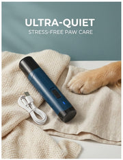 Pro-Series Ultra-Quiet Pet Nail Grinder (2-Speed USB Rechargeable)