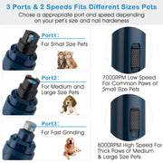 Pro-Series Ultra-Quiet Pet Nail Grinder (2-Speed USB Rechargeable)