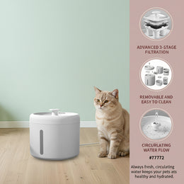 The Aurora | Serene Flow Ultra-Quiet Pet Water Fountain (2000ML)
