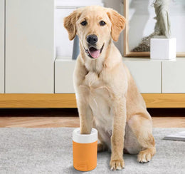 Portable Pet Paw Cleaner Cup – Gentle Silicone Brush, Anti-Slip Design, Easy to Use, Perfect for Dogs & Cats