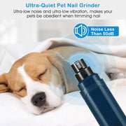 Pro-Series Ultra-Quiet Pet Nail Grinder (2-Speed USB Rechargeable)