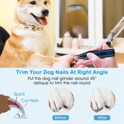 Pro-Series Ultra-Quiet Pet Nail Grinder (2-Speed USB Rechargeable)