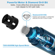 Pro-Series Ultra-Quiet Pet Nail Grinder (2-Speed USB Rechargeable)