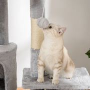 Luxury cat climbing pillar from the Vertical Forest series featuring cozy condos and hammocks