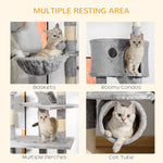 Renter-friendly no-drill cat tree with a secure tension-rod system for ceiling-to-floor stability