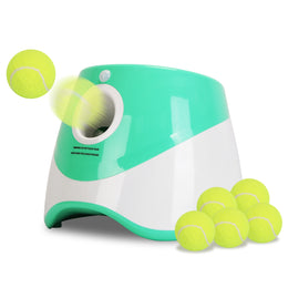 ThePawtale Pro automatic dog ball launcher with 6 tennis balls for interactive play.